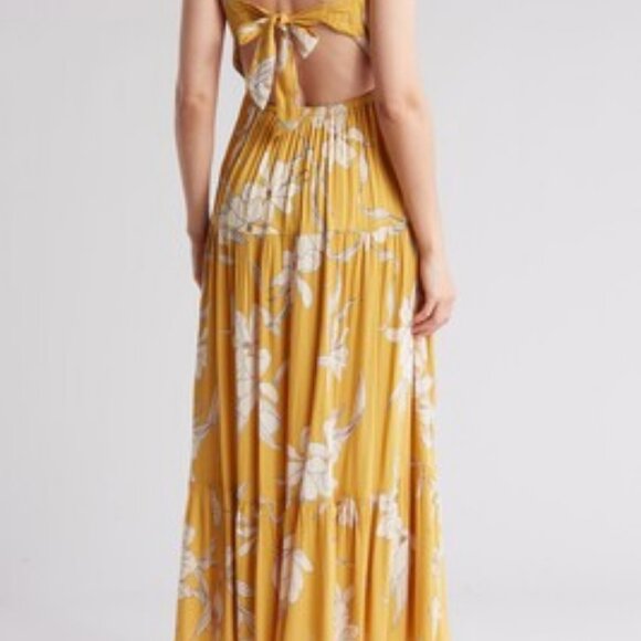 Angie Hawaiian Floral Maxi Dress SZ L - Picture 5 of 5